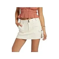 roxy roll with it - mini cargo skirt for women - mini jupe cargo - femme - l - beige