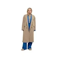 studio untold femme grandes tailles manteau oversized en lainage, à manches longues et col à revers beige-gris 58+ 828090310-58+