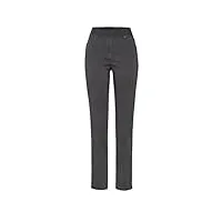 relaxed by toni pantalon 5 poches « my darling » pour femme avec large ceinture en jersey, dark grey | 087, 22 slim