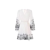 kocca robe courte pour femme avec broderie florale mod. brittany, blanc, xs