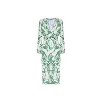 kocca robe longue pour femme avec col en v modèle gabrielle, vert, xl