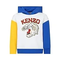 kenzo kids k60329 12p sweat à capuche multicolore, multicolore, 10 ans