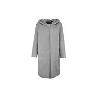 oftbuy veste d'hiver pour femme, manteau en vraie fourrure, solide, ample, à capuche en vison naturel, mélange de laine de cachemire détachable, streetwear
