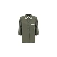 kocca chemise femme avec boutons enduits et détails brillants mod. toknawa, vert, small