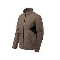 helikon-tex greyman urban line veste pour homme, 5 poches, fermeture éclair, manteaux, vestes de printemps, bomber, marron terre / noir, m