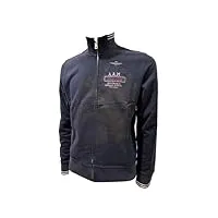 aeronautica militare grifo fe1862 sweat-shirt zippé pour homme, bleu, xxxl