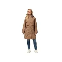 ulla popken femme grandes tailles manteau de pluie hyprar, imperméable, capuche marron clair 62+ 826552330-62+