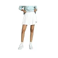 puma classics jupe plissée courte blanche pour femme, white-417, l