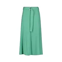 gerry weber jupe trapèze pour femme avec ceinture à nouer, couleur unie, longueur mollet, malachite., 42