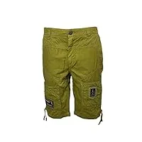 aeronautica militare shorts bermuda be041 short homme, 07274 olive green, s