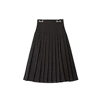 dbfbdtu jupe plissée taille haute pour femme, noir , 36