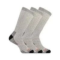 merrell chaussettes de randonnée en laine mérinos pour homme et femme-coussin renforcé, noir (3 paires), small/medium mixte