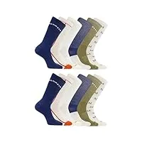 merrell chaussettes rembourrées recyclées pour homme et femme, 6, soutien de la voûte plantaire, crew-bleu marine-assortis (12 paires), small-medium mixte