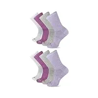 merrell chaussettes rembourrées pour homme et femme-poids moyen-4, 8, 12 Évacuation de l'humidité, violet (8 paires), small/medium mixte