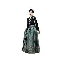 ming dynasty jupe plissée traditionnelle pour femme, jupe longue en8, 44