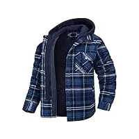 veste de bûcheron for hommes, chemise rembourrée À carreaux, doublure polaire, manteau décontracté, veste d'hiver, doublure intérieure, chemise chaude (color : f, size : 5xl)