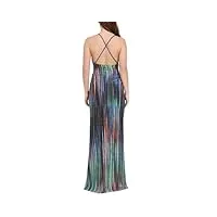 just cavalli robe longue pour femme imprimé multicolore lurex, multicolore, 38