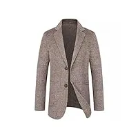 hgmmfz manteau laine homme court réversible laine caban simple boutonnage col cranté décontracté vintage trench coat veste