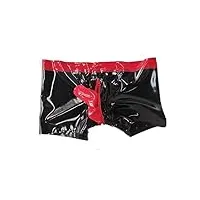 rvlaugoaa hommes shorts en latex culottes en latex caleçons en latex boxers en latex slips en latex sous-vêtements en latex (4xl)