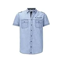 jan vanderstorm homme chemise en jean lorensius bleu clair 2xl (xxl) - 45/46