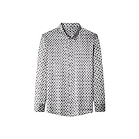 chemise à manches courtes en soie imprimée vintage pour homme, a, 4x-large