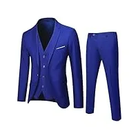 costume 3 pièces en coton à simple boutonnage pour homme, veste, pantalon, gilet, grande taille, lot de 3 pièces bao lan, taille m