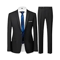 costume 3 pièces en coton à simple boutonnage pour homme, veste, pantalon, gilet, grande taille, lot de 2 pièces., l