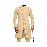 costume pour homme à double boutonnage, coupe ajustée, broderie, blazer et pantalon, ensemble 2 pièces vêtements africains, 7, xxl