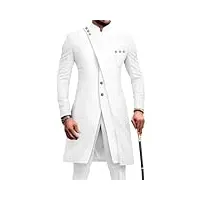 costume pour homme à double boutonnage, coupe ajustée, broderie, blazer et pantalon, ensemble 2 pièces vêtements africains, 11, 6x-large