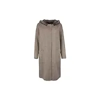 oftbuy veste d'hiver pour femme, manteau en vraie fourrure, solide, ample, à capuche en vison naturel, mélange de laine de cachemire détachable, streetwear