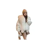 oftbuy mode duvet d'oie veste d'hiver col de fourrure de renard naturel vêtements d'extérieur femmes réel manteau de fourrure épais chaud streetwear