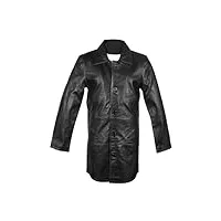 garmentsx lambskin manteau long en cuir taille s, noir , s