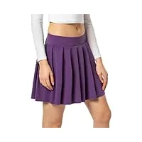 mini jupe patineuse pour femme - jupe plissée courte et sexy pour le sport, les loisirs, le bureau, les fêtes, violet, xxxxl