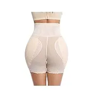 sodlvon sous-vêtements gainants pour contrôle du ventre, rehausseur de fesses, coussinets de hanche, vêtement de compression pour femme (beige 3xlarge)