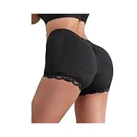 sodlvon sous-vêtements de contrôle du ventre pour femmes, shorts gainants, coussinets de fesses, shorts de levage (noir 3xlarge)
