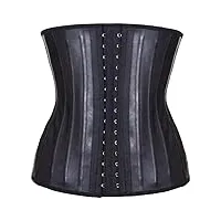 latex taille formateur corset ventre mince ceinture body shaper modélisation sangle 25 acier désossé taille (color : black, size : 6xl)