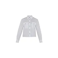 jijil chemise avec boutons contrastés ca092 femme en coton blanc, blanc, 44