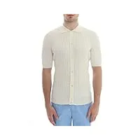 filippo de laurentiis chemise coton giza tresses homme blanc, blanc, 46
