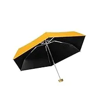 jeevoo parapluie à cinq volets, mini parasol plat, à colle noire, protection solaire, parapluie de poche pliable