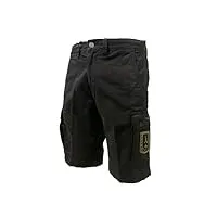 aeronautica militare bermuda be219 pour homme, shorts, short flèches tricolor, noir , xl