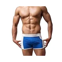 mxpwqqa mens swimwear， haute qualité hommes sexy slip de bain maillots de bain shorts natation planche de surf maillots de bain gay maillots de bain taille basse maillot de bain (color : blue, size