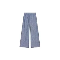 fabiana filippi pantalon en lin jeans, bleu, 36