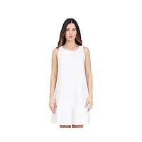 armani exchange robe tunique courte en popeline pour femme blanc, blanc, 42