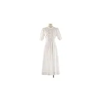 ijnhytg robes robe élégante au design ajouré for femmes, col rond, manches courtes, taille haute, robes de soirée, été (size : m)