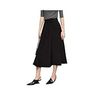 jupes pour femme avec ceinture jupe trapèze, noir , 48