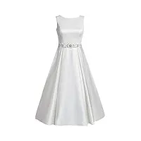 gerrit robe de mariée a - word satin robe de mariée simple sans manches robe de mariée de mode pour les mariées, ivoire, 52