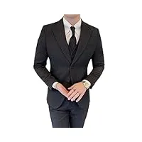 hndudnff costume pour homme (costume + gilet + pantalon) pour affaires, décontracté, robe de mariée, mariage, bal de fin d'année, gris foncé 9., 4x-large