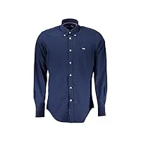 harmont & blaine chemise en coton bleu pour homme, bleu, taille l