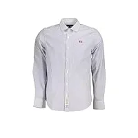 la martina chemise en coton blanc pour homme, blanc, taille xl