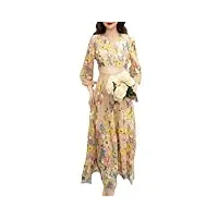 robes pour femmes robe de soirée longue printemps, floral, xxl